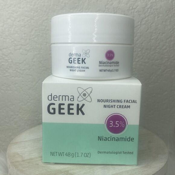 $9 🌙 Derma Geek Niacinamide Nourishing Facial Night Cream BNIB FULL SZ - Picture 1 of 8